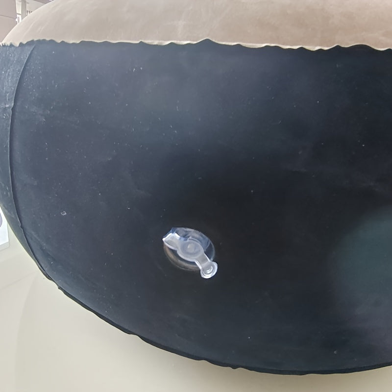 Portable Inflatable Round Stool - Foldable, Multi-Use for Outdoor Leisure, Shoe Changing & Makeup - Durable PVC Material