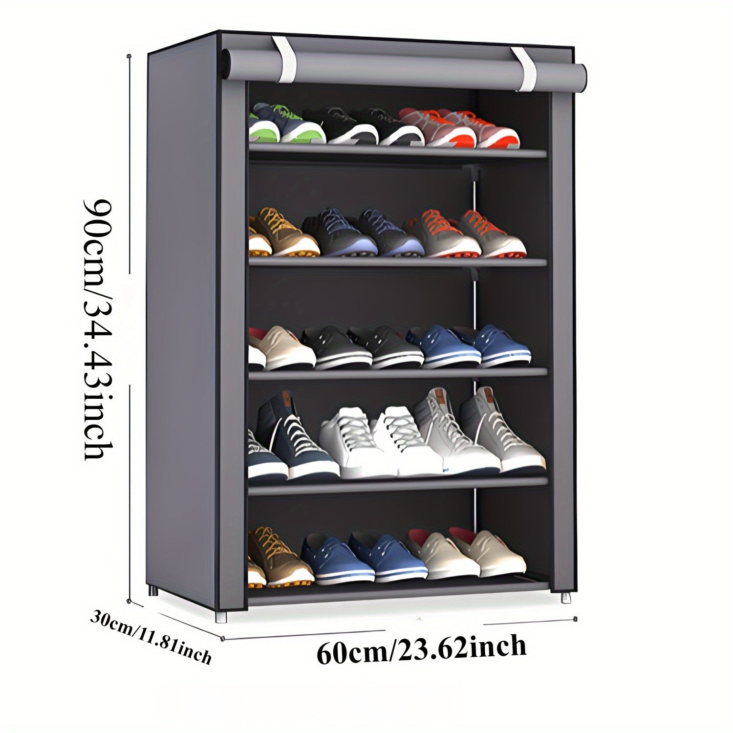 1pc Modern Metal Shoe Rack Organizer - Multipurpose, Rectangle, Dustproof, Breathable, Non-Waterproof, Space-Saving with Ample Shelving for Home Organization, Box,Cabinet,Rack for Outdoor Storage