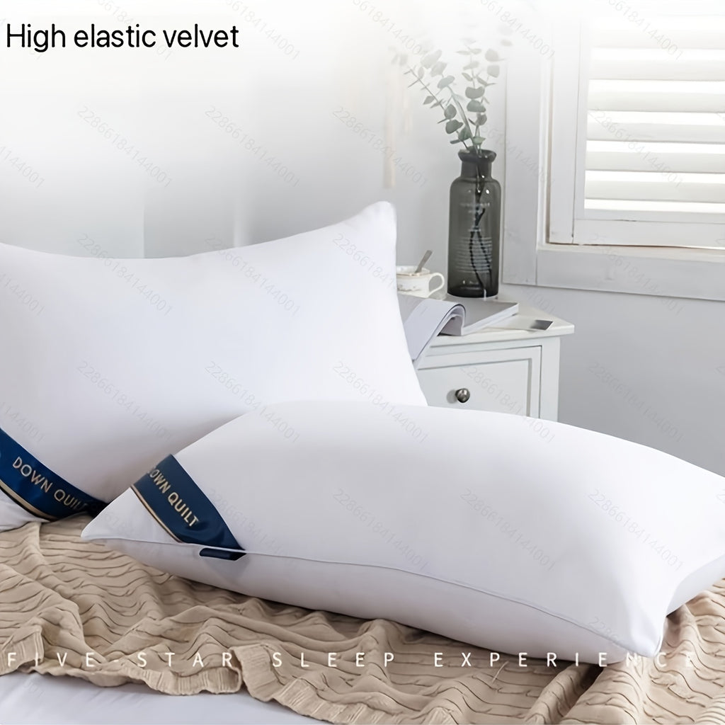 2 oreillers de luxe pour coussin de style h?tel 950g\u002F©O - Doux, confortable, aide au sommeil non collapsible, cadeau id¨¦al pour la maison, blanc avec ¨¦tiquette bleue, oreiller confortable | Design ¨¦l¨¦gant de l'¨¦tiquette | Tissu durable