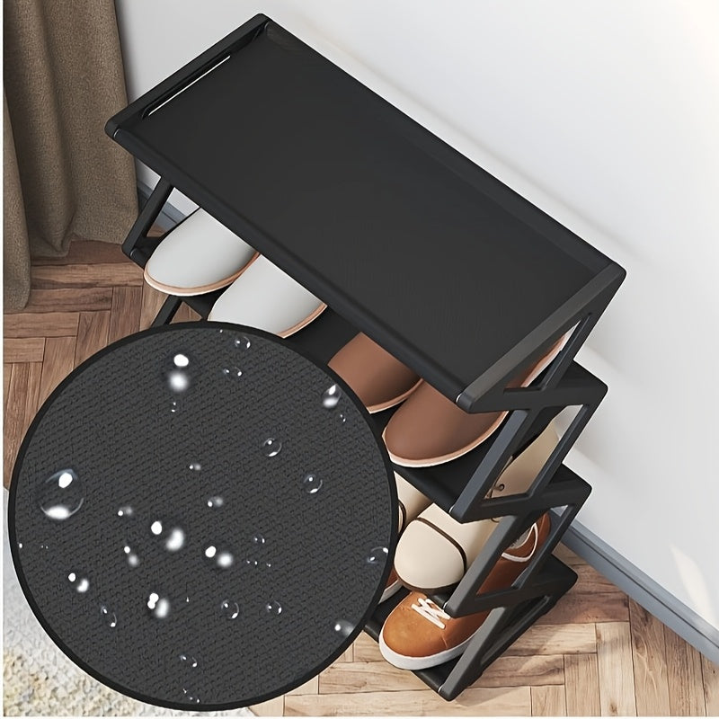 1pc Simple Shoe Rack - Easy Assembly Space-Saving Shoe Organizer with Multiple Compartments, Durable Plastic Shoe Storage for Home, Dorm, Entryway - Casual Style Shoe Cabinet