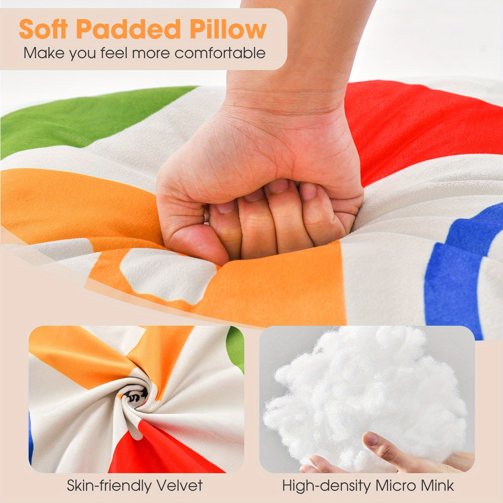 Maxmass Ensemble de 4 Coussins Carr¨¦s en Velours Amovibles et Lavables, Rouge 18\