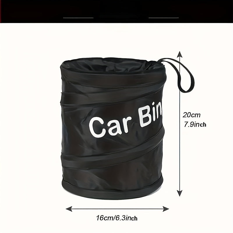 1PC Portable Folding Trash Can - Durable Polyamide Material, Leakproof, Hangable Design for Cars, Home, Office - Essential for Travel and Camping