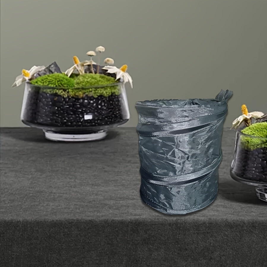 1pc Portable Foldable Trash Can - Durable Polyamide Material, Leak-Proof Design, Hangable for Vehicles, Homes, Offices - Essential for Travel and Camping, Office Trash Can