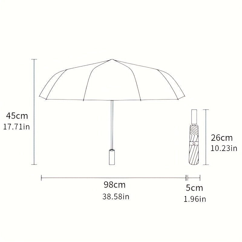 Sanrio Cinnamoroll Automatic Folding Umbrella - UV Protection, Portable & Foldable Design with 8 Ribs, Cute Patterns, Ideal for Women, Casual Outdoor Accessory