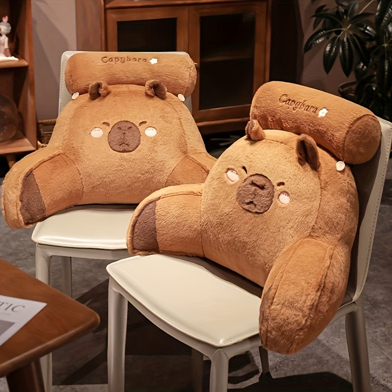 Oreiller Capybara Doudou | Coussin Polyester Multifonction avec Fermeture ¨¦clair | Lavable en Machine | Id¨¦al pour Bureau et D¨¦coration Maison | Cadeau Parfait pour No?l, Paques, Anniversaires | Design Doux et Adorable, Coussin D¨¦coratif