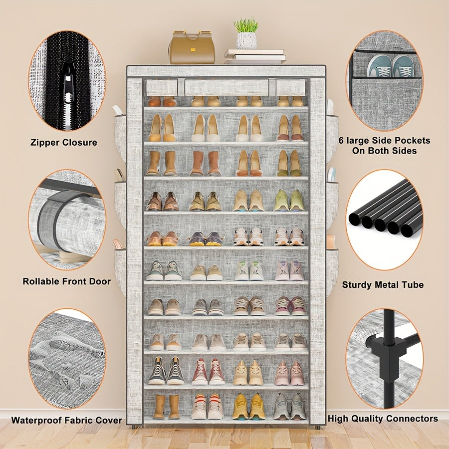 Large Capacity Printed Dustproof Shoe Rack