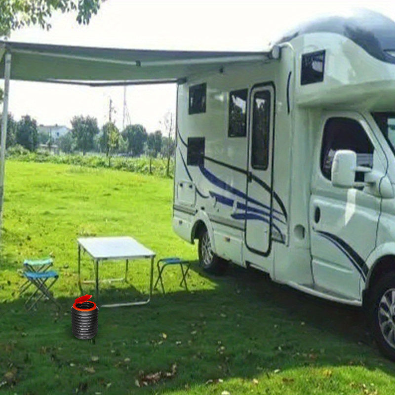 1.06gal Portable Camping Folding Trash Can with Lid - Compact, Collapsible Magic Bucket Garbage Bin, Multi-Functional Telescopic Water Bucket for Outdoor Activities, Travel-Friendly Storage Bucket, Trash Can for Outdoor Use