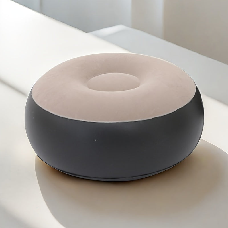 Portable Inflatable Round Stool - Foldable, Multi-Use for Outdoor Leisure, Shoe Changing & Makeup - Durable PVC Material