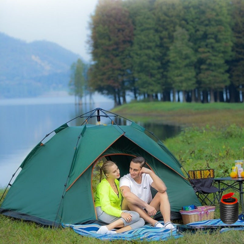 1.06gal Portable Camping Folding Trash Can with Lid - Compact, Collapsible Magic Bucket Garbage Bin, Multi-Functional Telescopic Water Bucket for Outdoor Activities, Travel-Friendly Storage Bucket, Trash Can for Outdoor Use