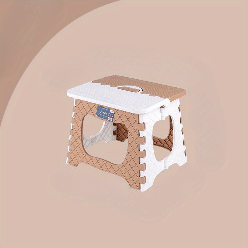 1pc Portable Folding Stool, Thickened Plastic Square Small Bench for Adults, Compact Household Mazar Mini, Outdoor Travel Fishing Foldable Bench, Outdoor Seating | Compact Design | Durable Plastic Bench