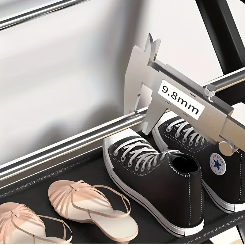 Elegant X-Shaped Metal Shoe Rack - Durable Iron Alloy, Easy Assembly, Space-Saving Design for Home & Dorm, Ideal for Storing Shoes and Accessories, Shoe Storage|Modern Shoe Rack|Durable Construction, Shoe Storage Rack