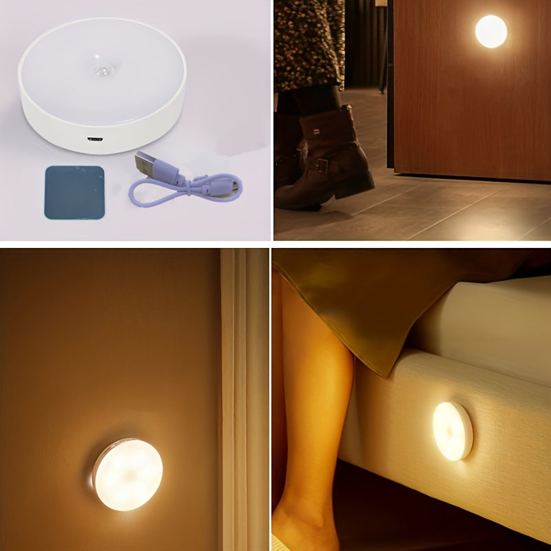 1pc Intelligent Human Sensing Lamp, Desk Lamp, Body Induction Staircase Lamp, Creative Gift, LED Bedside Lamp, Bedroom Home Lamp, USB Charging Night Lamp, Student Dormitory Bookshelf Lamp