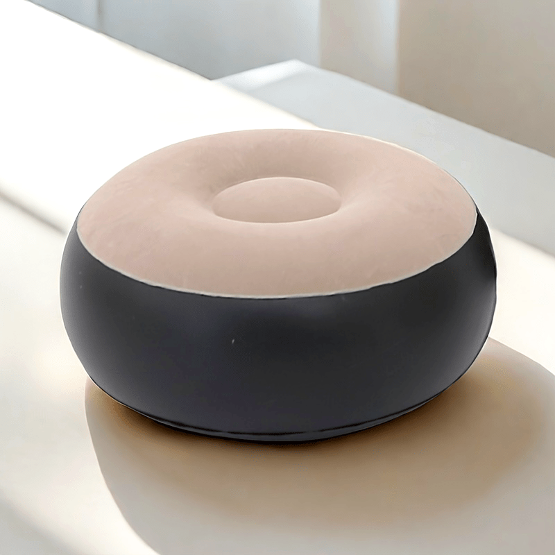 Portable Inflatable Round Stool - Foldable, Multi-Use for Outdoor Leisure, Shoe Changing & Makeup - Durable PVC Material