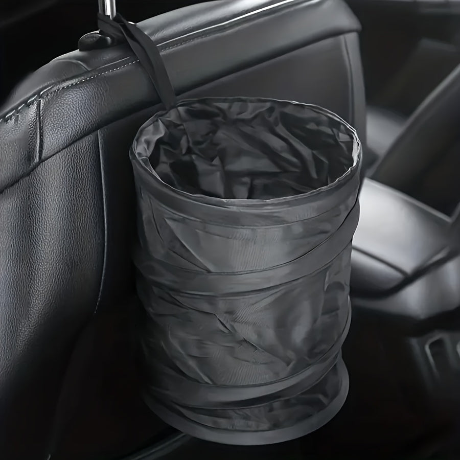 1pc Portable Foldable Trash Can - Durable Polyamide Material, Leak-Proof Design, Hangable for Vehicles, Homes, Offices - Essential for Travel and Camping, Office Trash Can