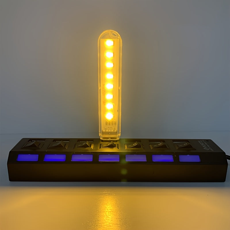 1pc USB LED Desk Lamp with Color-Changing Lights - Adjustable Brightness, USB-Powered Night Light for Dorm, Bedside, or Workspace, Compact and Decorative Atmosphere Light, Bedside Lighting | Decorative Light | Compact Lamp, Desk Lamps for Home Office