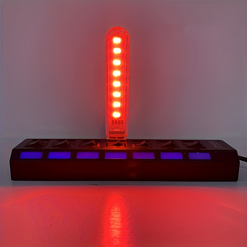 1pc USB LED Desk Lamp with Color-Changing Lights - Adjustable Brightness, USB-Powered Night Light for Dorm, Bedside, or Workspace, Compact and Decorative Atmosphere Light, Bedside Lighting | Decorative Light | Compact Lamp, Desk Lamps for Home Office