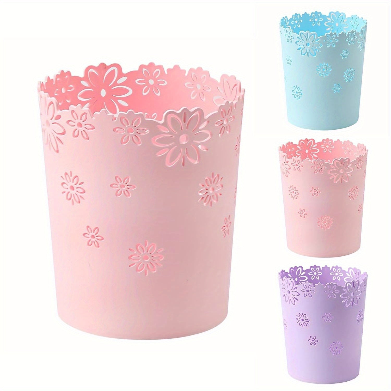 1pc Mini Wastebasket Small Trash can Office Plastic Garbage Can for Bathroom Vanity, Desktop, Office or Rooms
