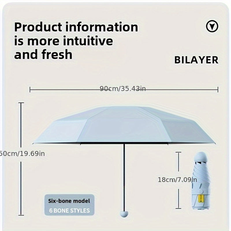 Parapluie de Luxe Double Usage pour Femmes - Protection UV UPF50+, Design Compact de Voyage, Cadre Durable ¨¤ 8 Baleines, Style Minimaliste ¨¦l¨¦gant, Parasol Pliant Manuel pour Activit¨¦s Ext¨¦rieures, Accessoire Moderne