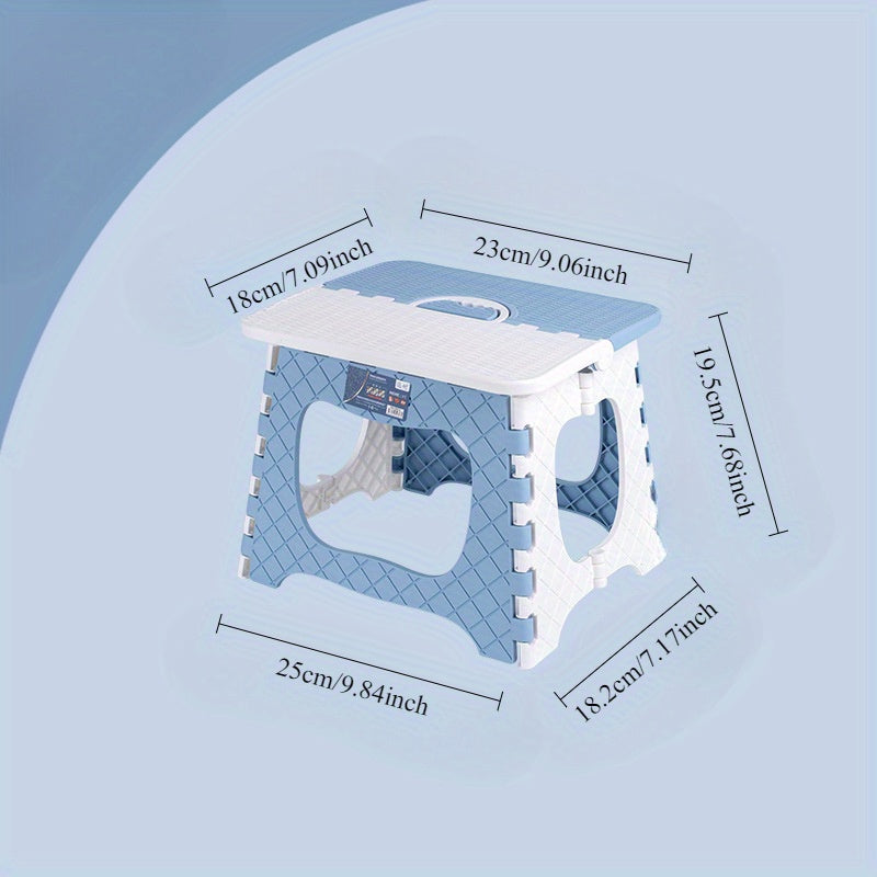 1pc Portable Folding Stool, Thickened Plastic Square Small Bench for Adults, Compact Household Mazar Mini, Outdoor Travel Fishing Foldable Bench, Outdoor Seating | Compact Design | Durable Plastic Bench