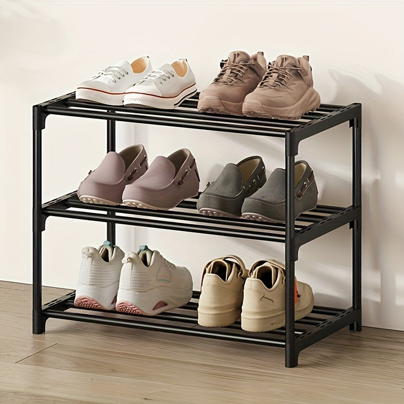 1 Stackable Shoe Rack, Multi-Layer Home Easy Entryway Shoe Holder, Suitable for Hallways, Entrances, and Balconies