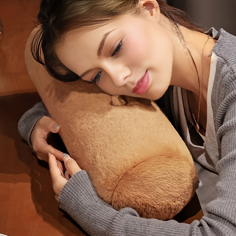Oreiller Capybara Doudou | Coussin Polyester Multifonction avec Fermeture ¨¦clair | Lavable en Machine | Id¨¦al pour Bureau et D¨¦coration Maison | Cadeau Parfait pour No?l, Paques, Anniversaires | Design Doux et Adorable, Coussin D¨¦coratif