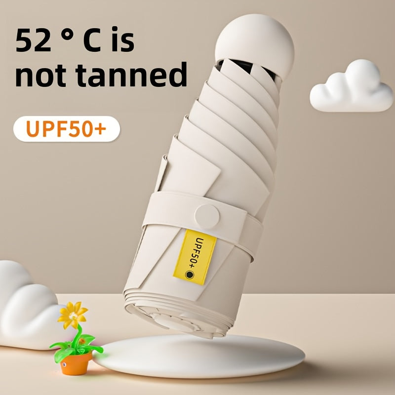 Parapluie de Luxe Double Usage pour Femmes - Protection UV UPF50+, Design Compact de Voyage, Cadre Durable ¨¤ 8 Baleines, Style Minimaliste ¨¦l¨¦gant, Parasol Pliant Manuel pour Activit¨¦s Ext¨¦rieures, Accessoire Moderne